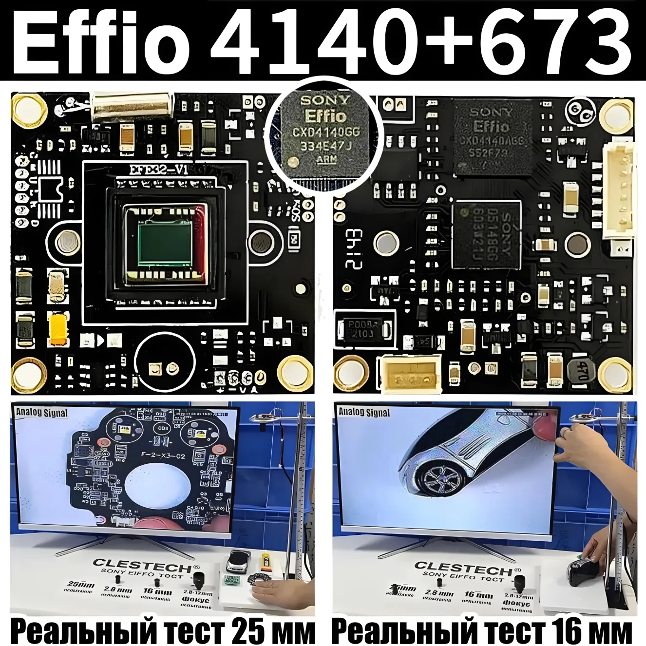 

CLESTECH Camera Module Sony Effio CCD 4140+673 800TVL Chip Circuit Board HD CCTV Analog 960H OSD Cable Microscope DIY Monitoring