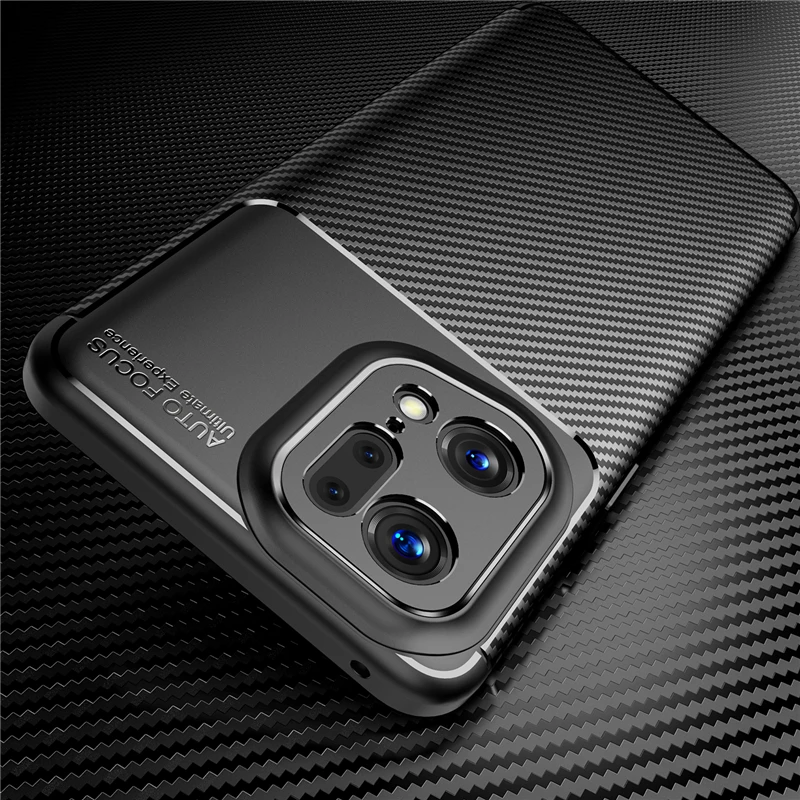 Per Oppo Trova X5 Pro Custodia Paraurti Custodia Morbida In Silicone Sottile In Fibra Di Carbonio Per Oppo Trova X5 X5Pro Cover Per Oppo Trova X5 Cust