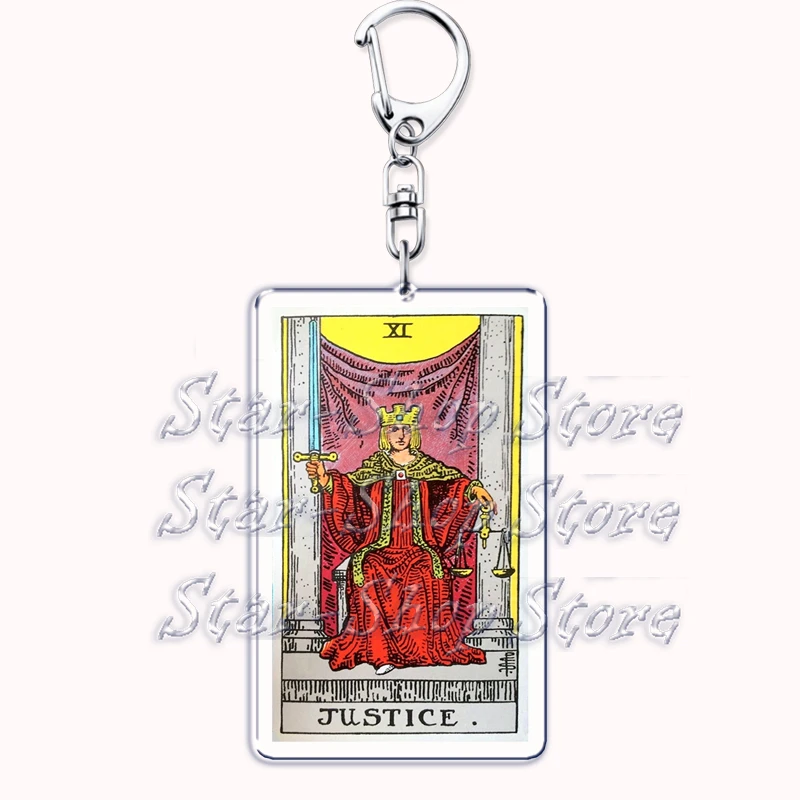 Beliebte Kultur Halloween Tarot Karte Schlüsselanhänger für Zubehör Mond Luna Tod Schlüsselanhänger Schmuck Fans Liebhaber Freunde Leser Geschenke – Detail 27