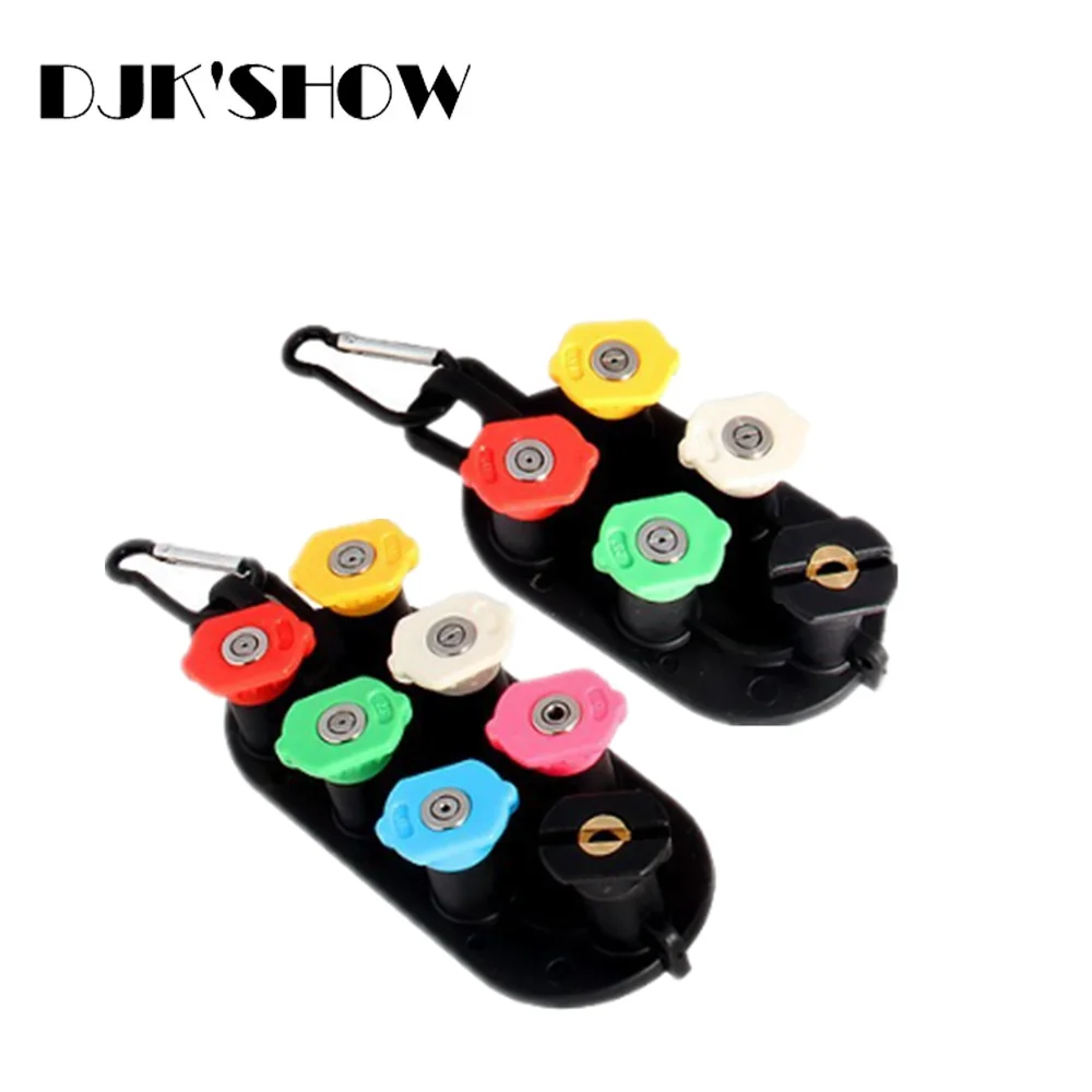 1/4" Quick Connect Spray Nozzle Sets with Stand Holder 4000 PSI Pressure Washer Tips Car Cleaning Hot and Cold Water Accessories