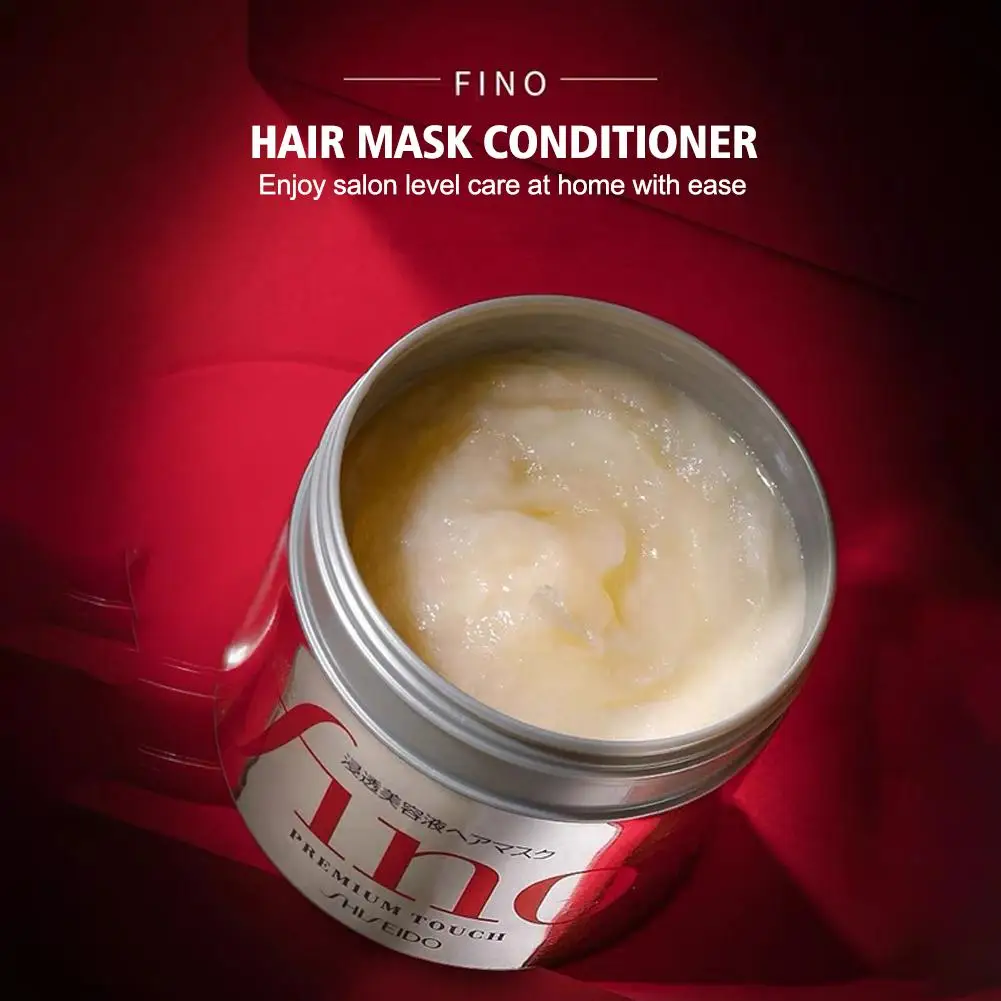 Fino Hair Mask Conditioner FenConcentrate Hydra Beauty Liquid Red Jar Repair Dry Smooth Fall Mask Hair Conditioner Hair Mask