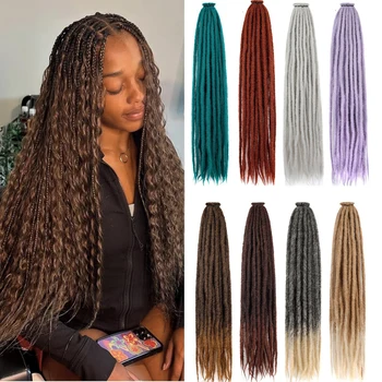 Braiding Hair Extension 36 Inches Pre-Stretched Braiding Hair for hair Braids Synthetic Box Braid Crochet Hair For Women Ladies 1