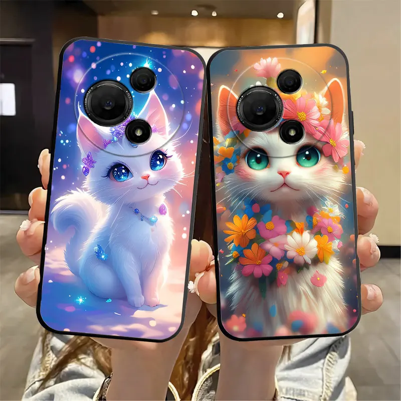 Soft Silicone Bumper Phone Case with Flower Butterfly Marble Design
