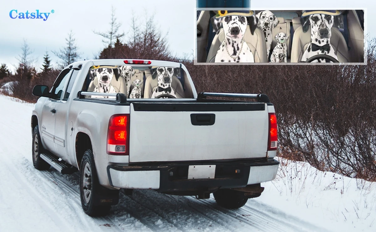 

Dog animal dog Car Rear Window Sticker Decoration,Perforated Window Film Decals for Truck Back Windshield,Decor for Car,Truck