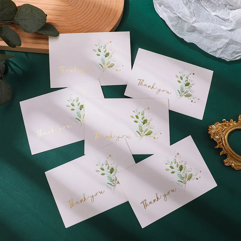 

6pcs Greeting Card Birthday Party Wedding Invitation Card thank you card Holiday Blessing Message Small Gift Card with Envelope