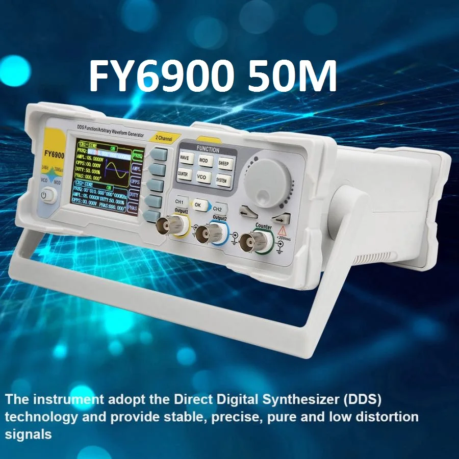 FY6900 100MHZ Digital Function Signal Generator Dual Channel Arbitrary Waveform Meter Inner Calibrate Work with FYV2000 FPA101A 3