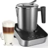 Wamife Milk Frother Electric 700ML 4 in 1 Milk Steamer & Heater, Detachable Stainless Steel Milk Cup, Auto Shut-Off Non-Stick In 1