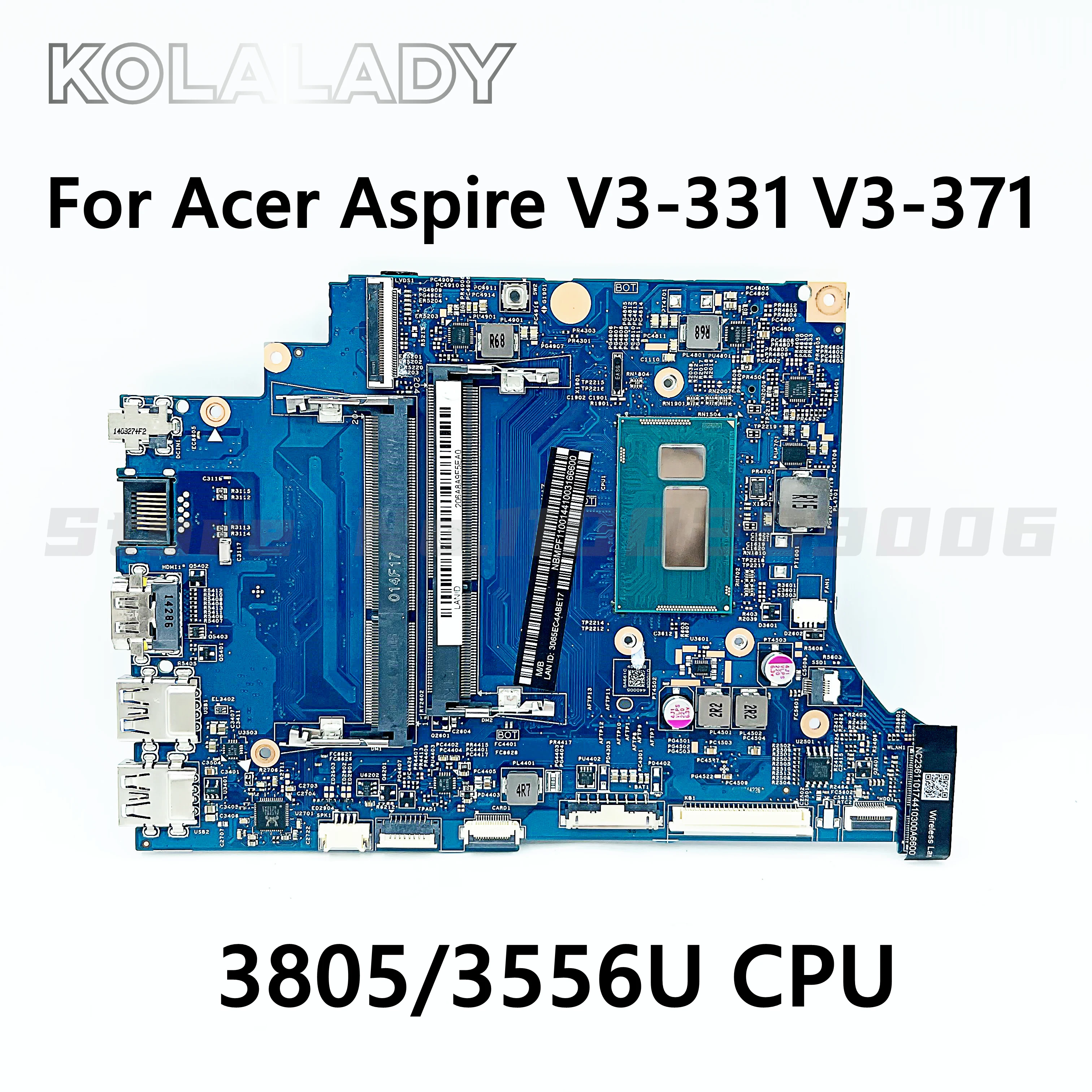

Для ACER Aspire Φ Материнская плата ноутбука с Pentium 3805/3556U CPU 13334-1 448.02B16.0011 мб 100% протестирован