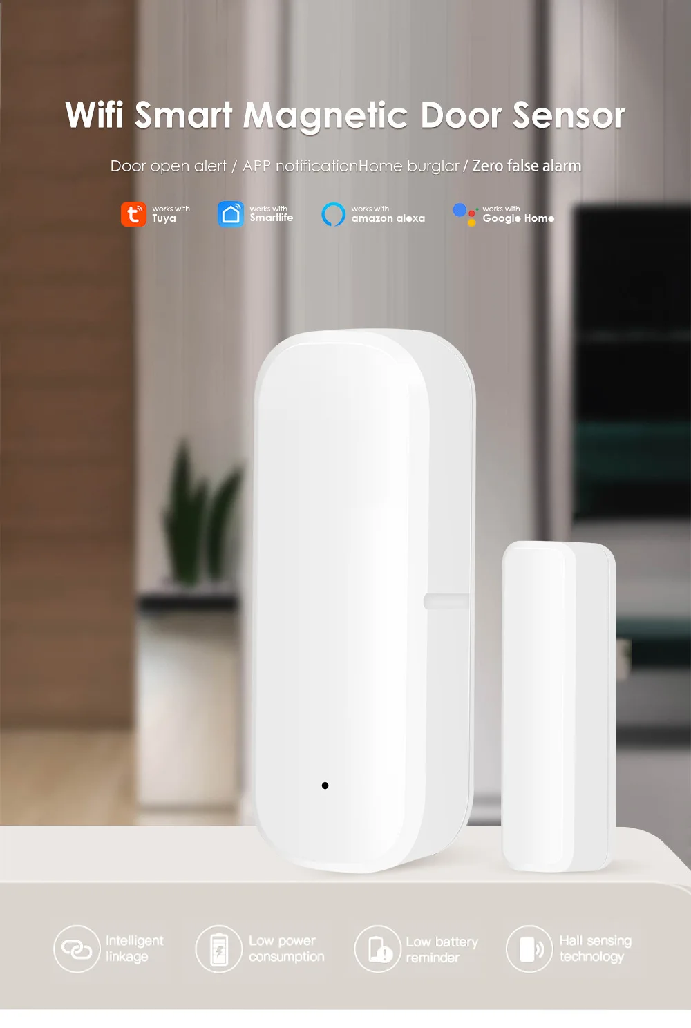 

Умная дверная Магнитная сигнализация с дистанционным управлением, Wi-Fi