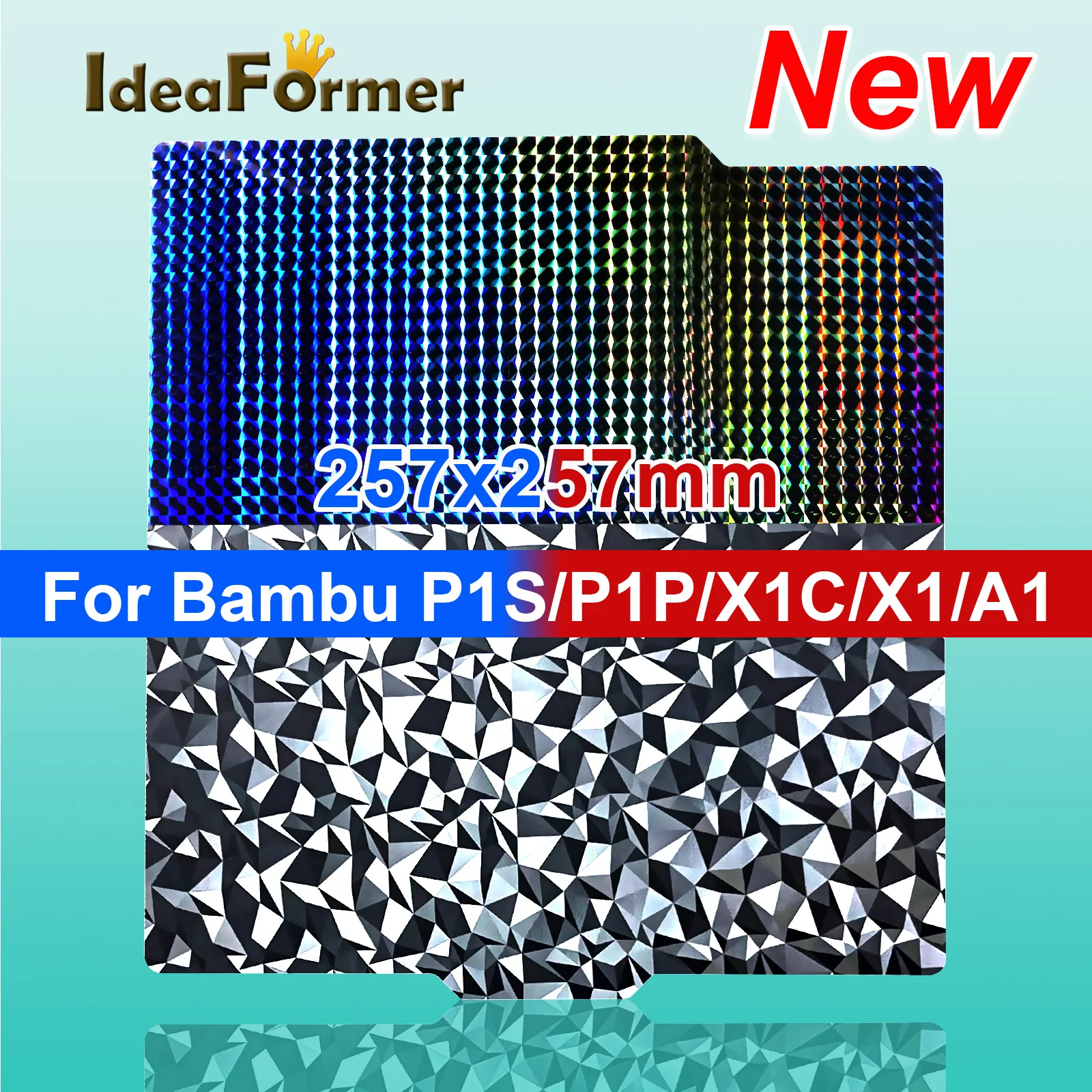 H1H Foglio Peo Per Bambu Lab X1 X1C Piastra Di Costruzione Per Bambulab Peo H1H-Phantom 257X257Mm Foglio Peo Per P1S P1P A1 Letto Riscaldato In Bambù