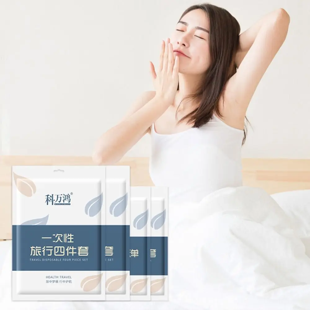 Description Picture 4 of itemDirty Proof Disposable Bed Sheet Non-Woven Bedding Set Isolation Sheets Thickened 3 / 4-Piece Duvet Cover Pillowcase Hotel