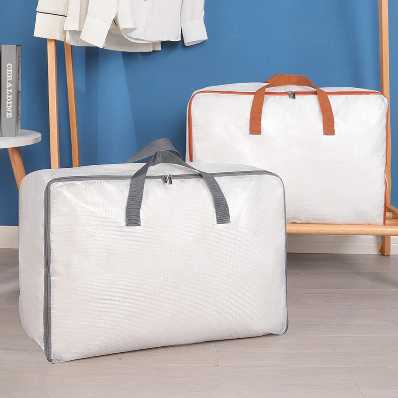 

Oxford Fabric Storage Bag Transparent Portable Dustproof Bag Simple Three-dimensional Wardrobe Suspended Bedroom Storage