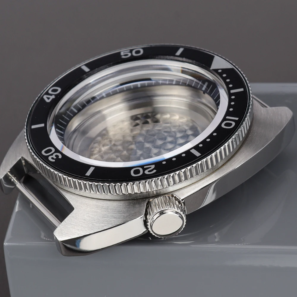 41mm Mechanisches Taucheruhrengehäuse für modifizierte Abalone NH35 NH36 NH34 NH38 4R35 7S Uhrwerke, 28,5mm Zifferblatt, Saphirglas, Tuna Turtle – Detail 3