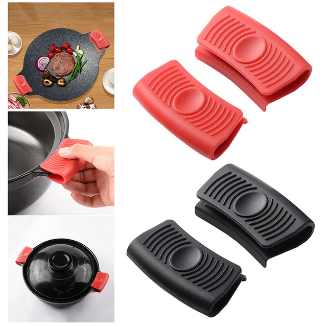 Non-Slip Silicone Pot Handle Holder Dismountable Cookware Parts Potholder  Cast Iron Skillet Grip Sleeve Cover Pots Pans Handle - AliExpress