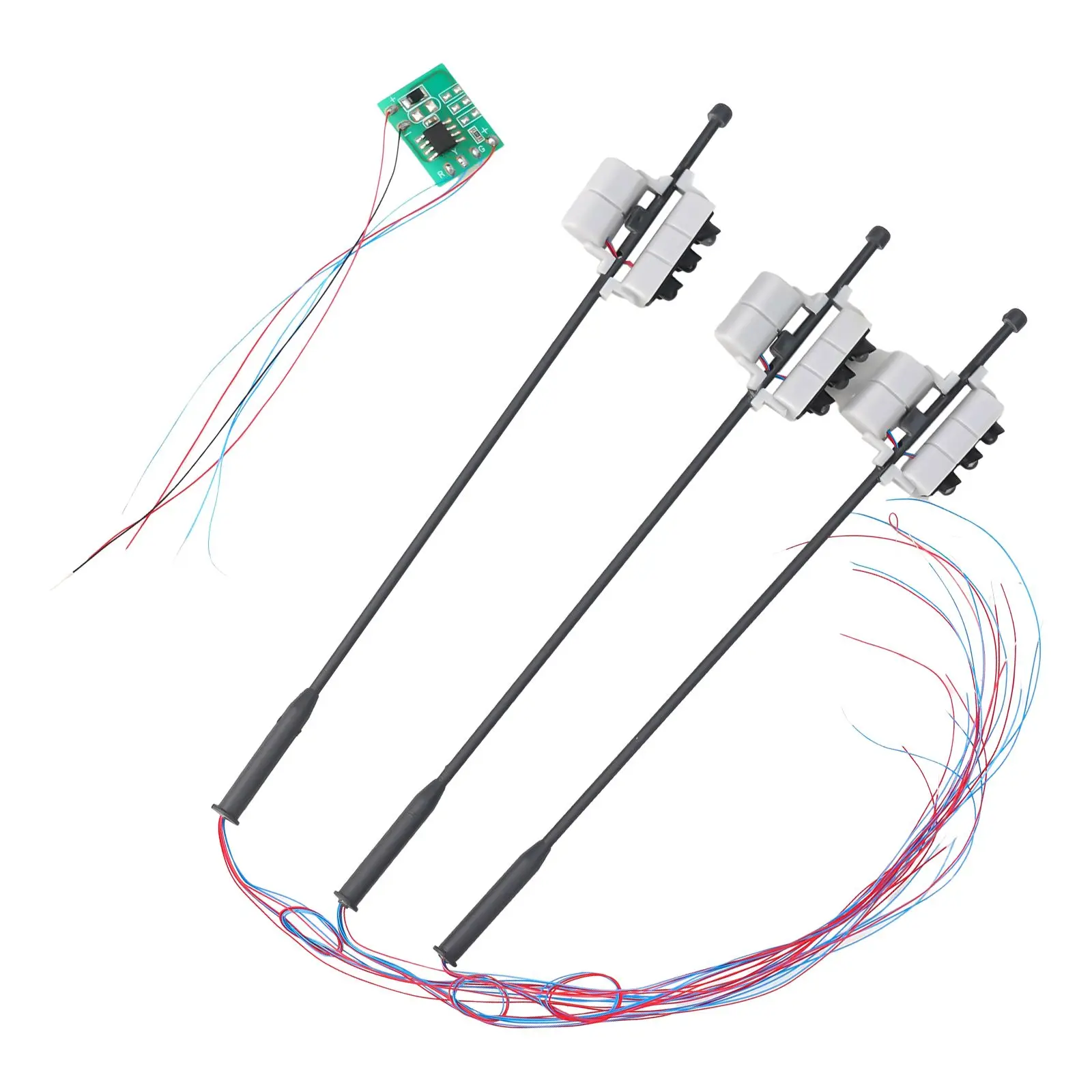 3 Pieces G Gauge Traffic Lights With Pedestrian Lights And LEDs Vehicle 1:25 Model Building Model Accessories Building