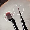 Round Wood Handle Nail Art Brush Triangular Spatula Drawing Painting Line Pen Flat Round Metal Manicure Tools 2