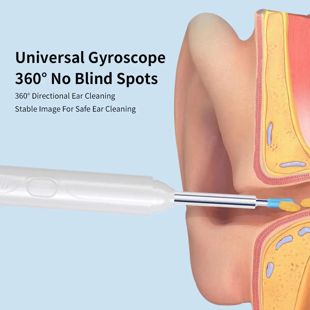 Smart Visual Ear Cleaning Set Earpick Bendable HD Clipable Tweezers All-in-1 Ear Rod Earwax Removal Kits