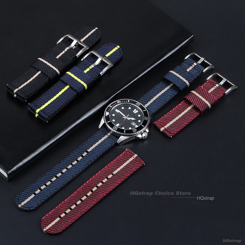 Adjustable Nylon Strap with Stainless Steel Buckle - Quick Release Universal Bracelet