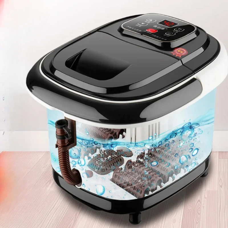 Automatic Foot Bath Basin with Electric Massage 12-Roller Heating Foot Bath Household Washing Tub with Constant Temperature