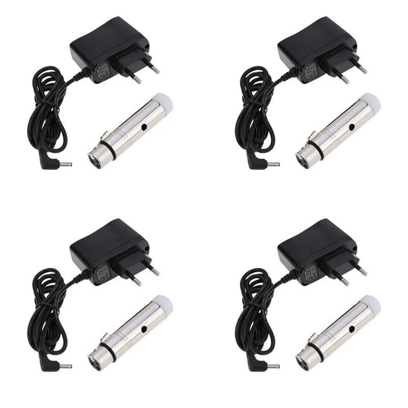 

4X Wireless Receiver Female XLR LED Lighting For Stage Party Light, 2.4G ISM DMX512 Controller