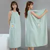 Large Bath towels For Body coral velvet Bath Towels Fashion Lady Wearable Fast Drying Beach Spa Bathrobes Bath Skirt 2