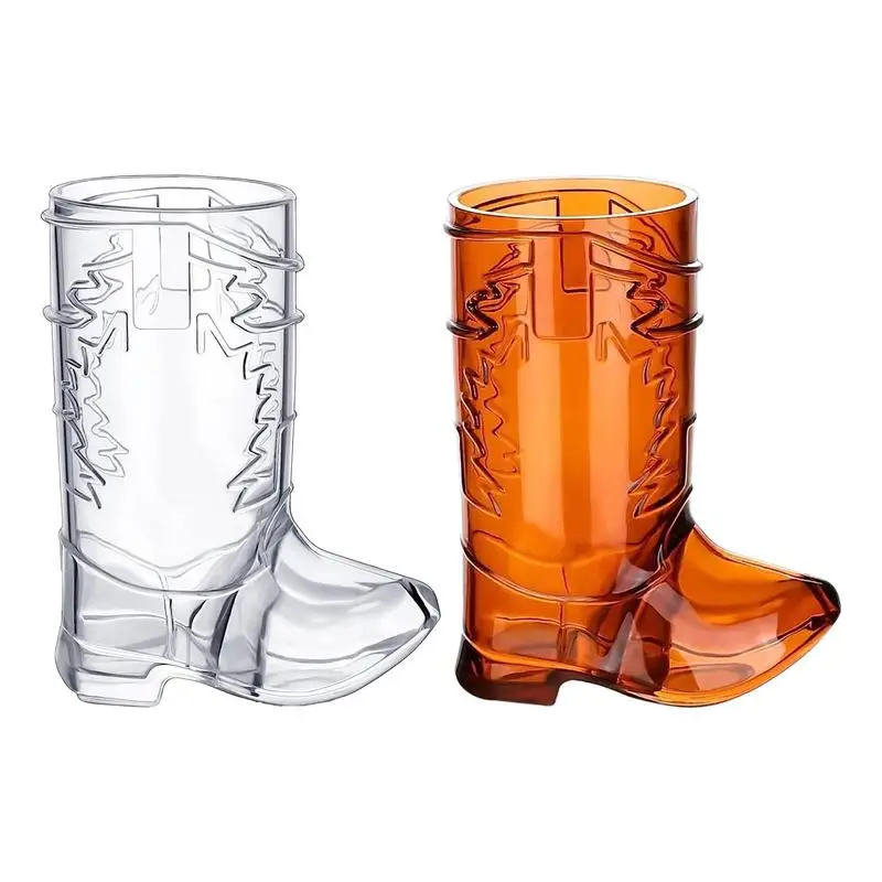 

25Pcs Mini Cowboy Boots Plastic Wine Glasses Western Cowboy Theme Party Supplies Drinking Standard PP Shot Glasses Beer Cup