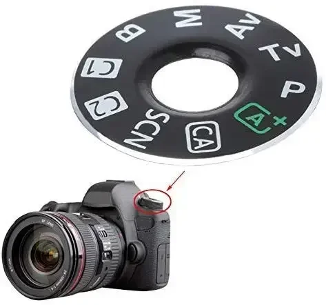 새로운 상단 커버 기능 다이얼 모델 버튼 라벨(테이프 포함) Canon EOS 6D용 디지털 카메라 수리 부품