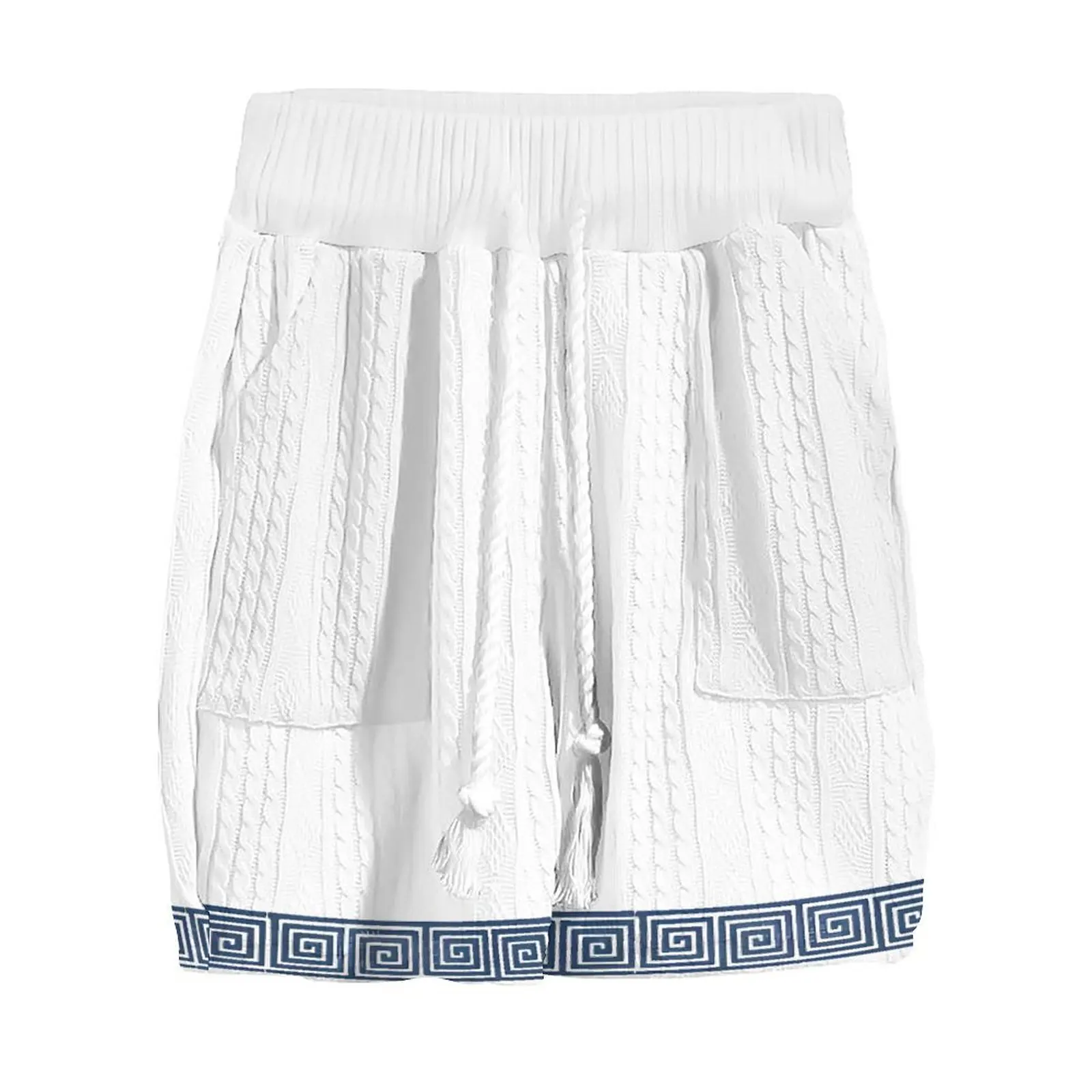 2024 New Summer Men's Set Loose Casual Sports Suit High-quality Jacquard V-neck Short-sleeved Shorts Two-piece Men's Clothing 5