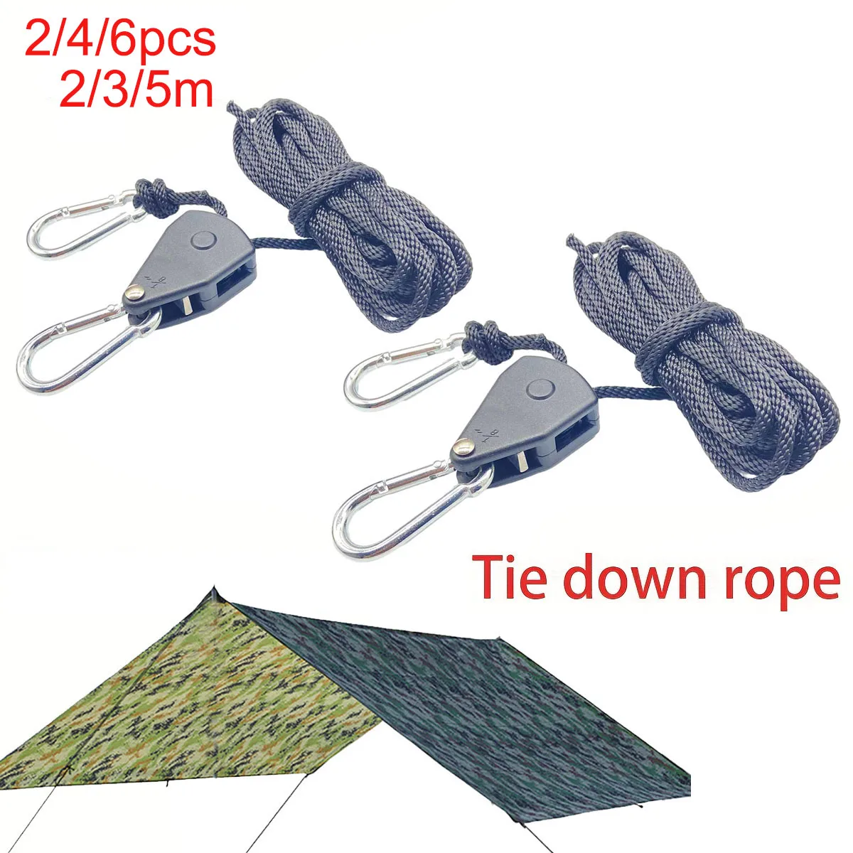 2/4/6pcs Adjustable 8inch Reinforced Hangers Hanging Ratchet for Tent ...