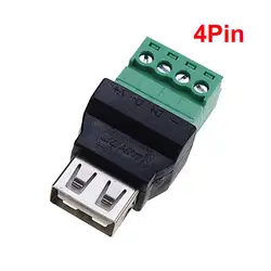 Enhanced USB 2.0 Connector with Screw Terminal Adapter (4Pin Female)