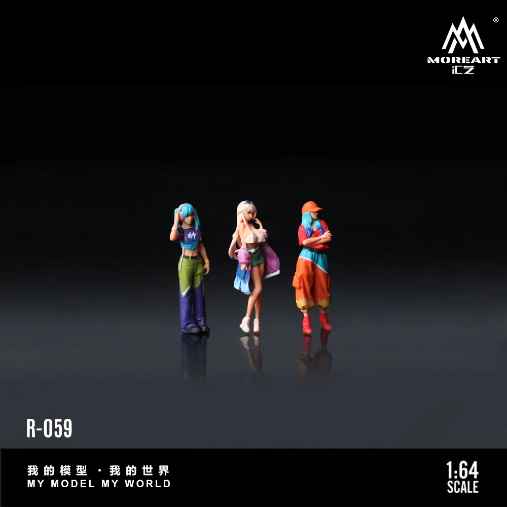 *Pre order*More Art 1:64 Trendy Girl Resin Doll Set Model Decoration Figure Model for Gift&Display&Collection 