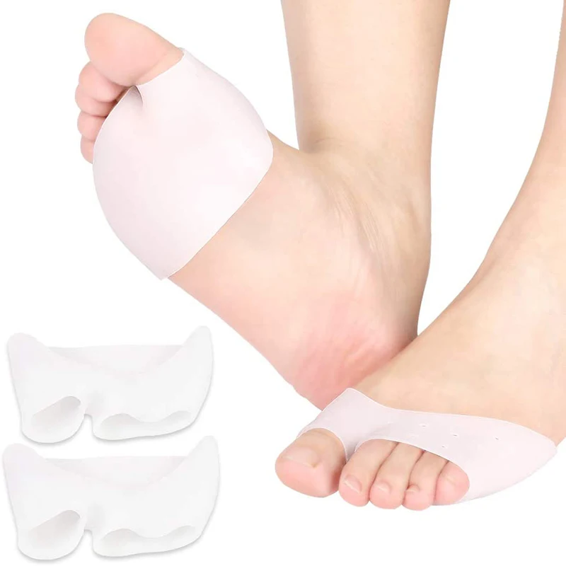 2pcs Silica Gel Forefoot Pad Metatarsal Pads For Diabetic Feet And Morton's Neuroma Callus
