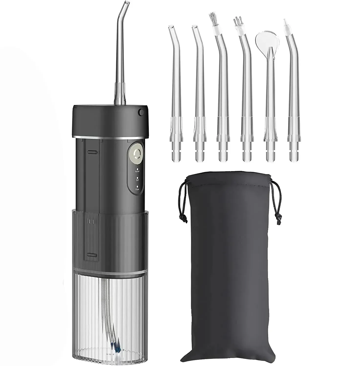 Oral Irrigator Water Flosser for Teeth Portable IPX7 Waterproof Rechargeable Dental Oral Flossing Irrigator With Travel Bag