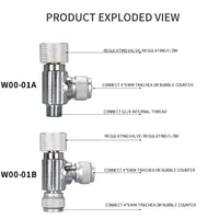 ZRDR high quality needle valve regulator suit 4*6mm co2 special tube for aquarium fish tank co2 systemCarbon dioxide fine-tuning 2