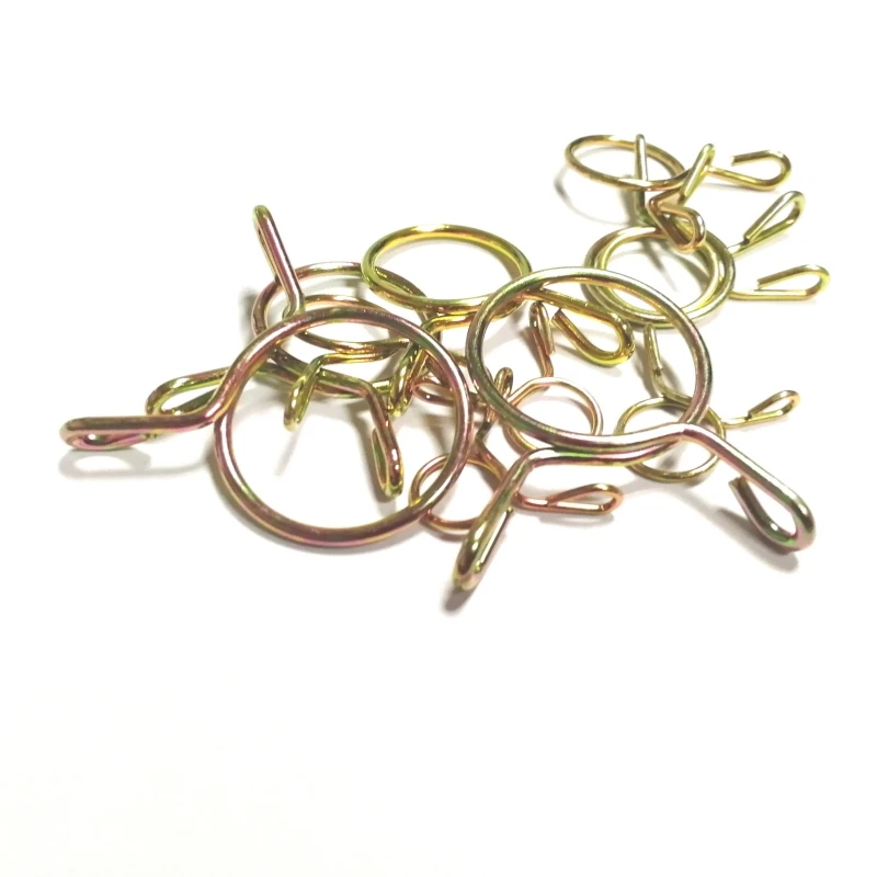 Description Picture 6 of item100pcs 5-40mm Single Wire Hose Clamp Zinc Plated Spring Ring Pipe Clips Galvanized Steel Gear Hose Fuel Line Clamp