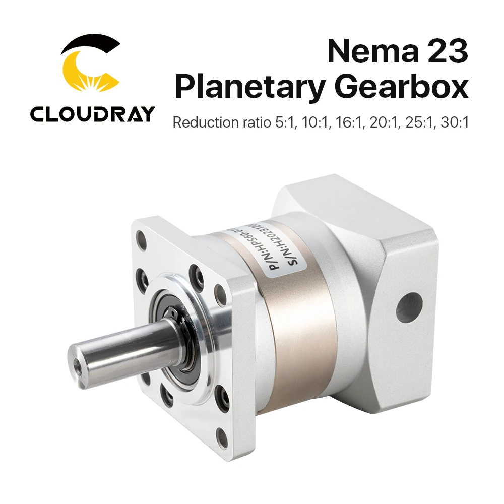Caixa de Velocidades Planetária Cloudray-nema 23 Redutor do Motor Relação 5:1 10:1 16:1 20:1 25:1 30:1 mm Entrada