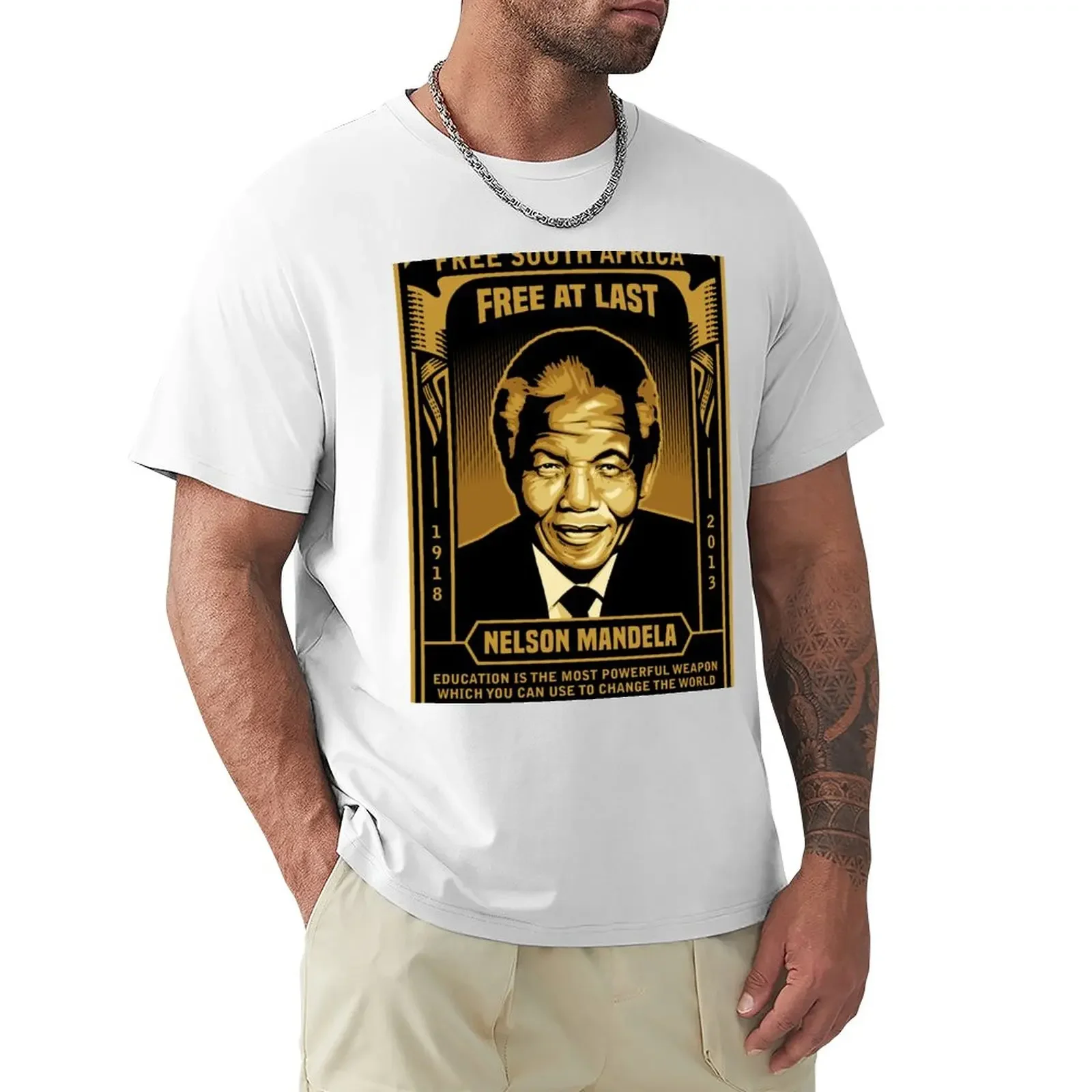 

Nelson Mandela T-Shirt summer top sports fan t-shirts sweat shirts Short sleeve tee men