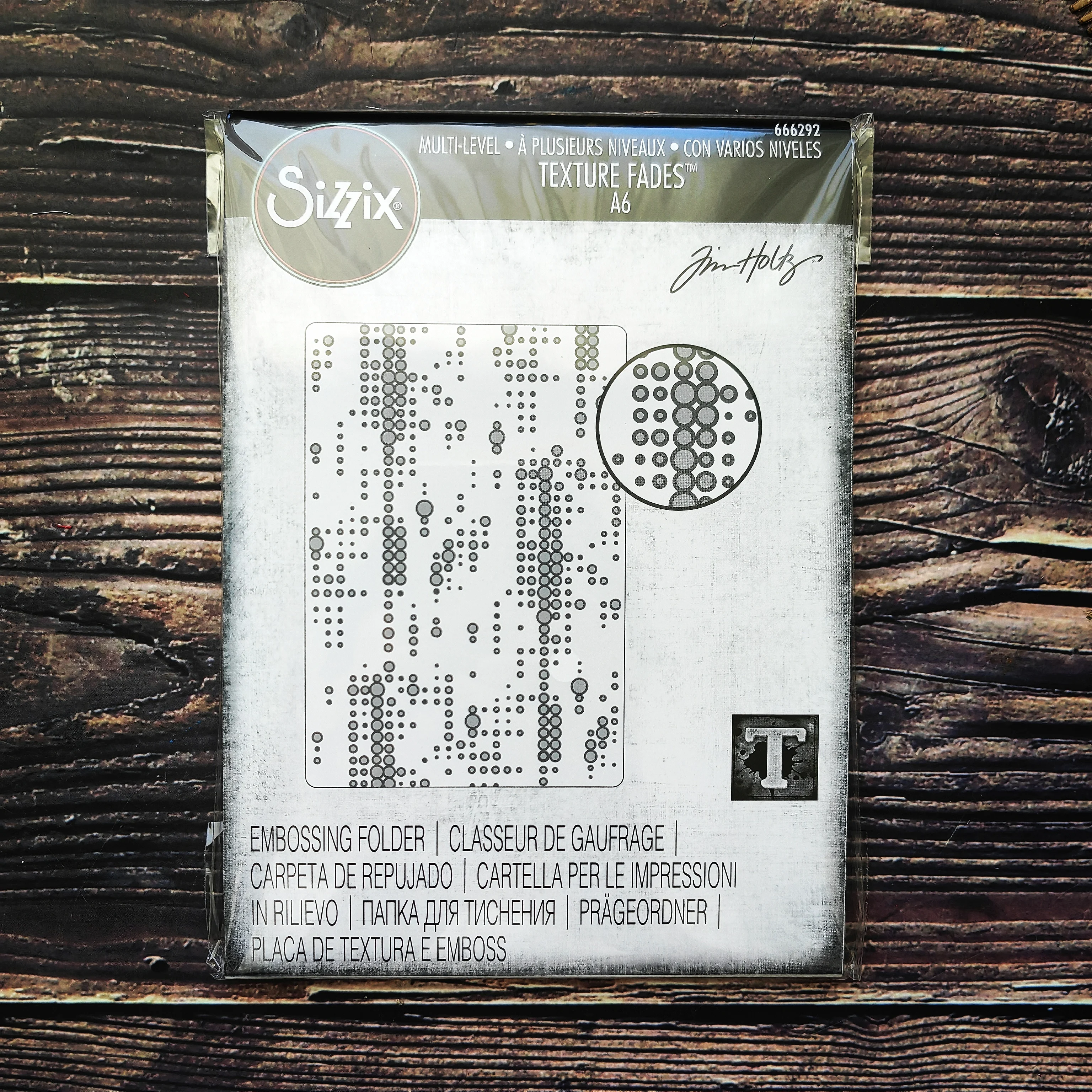 

Sizzix 666292 Multi-Level Texture Fades Embossing - Folder Dotted by Tim Holtz