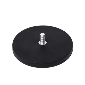 Base magnética de imán de neodimio con revestimiento de goma, para montaje de cámara o de luz LED de coche,  rosca, M6/M8