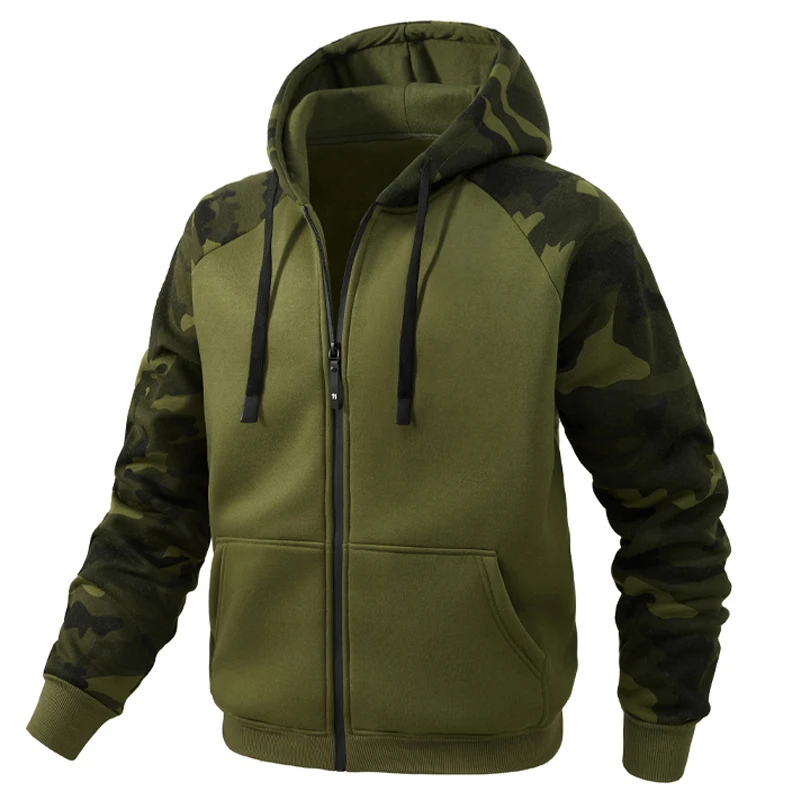 Camouflage Hoodie Jacket Men Autumn EU Size Hoodies Loose Sportswear Fleece Hooded Sweatshirt Fashion Casual Man Outwear
