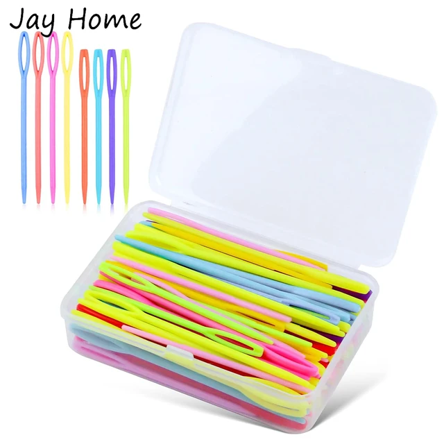 100PCS Plastic Sewing Needles Large Eye Plastic Yarn Needles For Kids  Safety Learning Needles for DIY Sewing Handmade Crafts - AliExpress