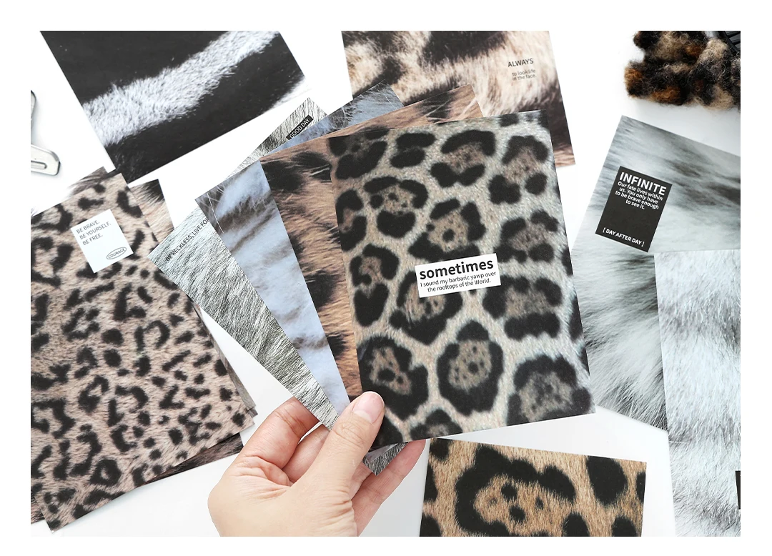 JIANQI 40 Stück Vintage Wollstoff Blumenpapier DIY Scrapbooking Collage Schreibwaren Dekor Tagebuch Bastelmaterial Set – Detail 11