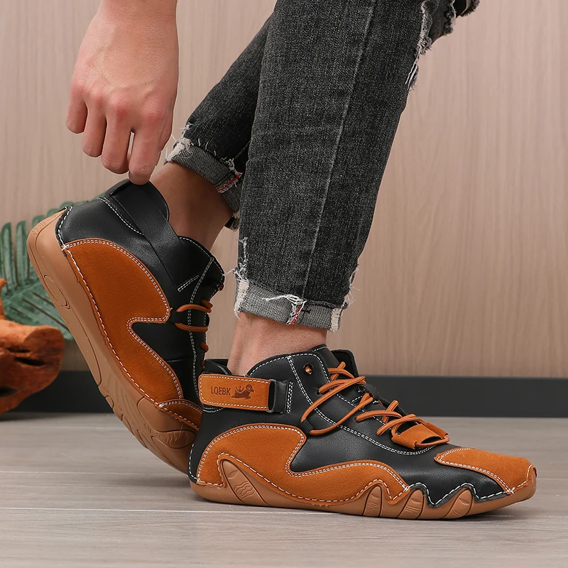 High Quality Men's Boots Fashionable Soft Sole Comfortable Non Slip Sole Gym Training Golf Couple Riding Flat Shoes Sneakers