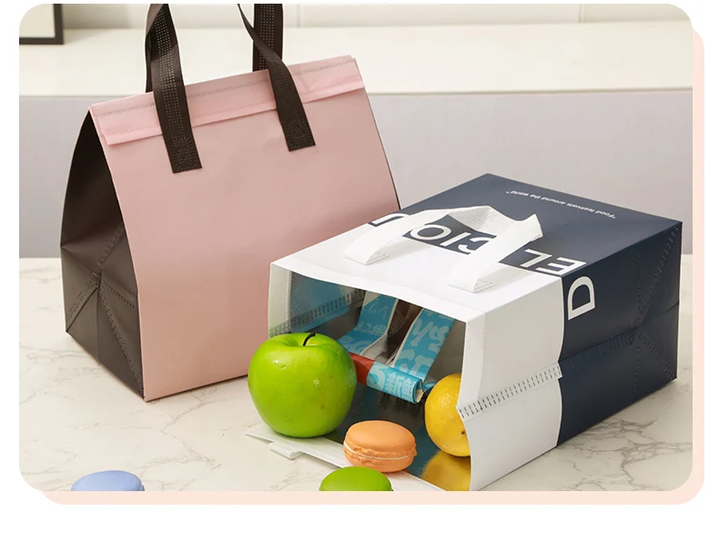 Disposable Aluminum Foil Thermal Bag – Handheld Non-Woven Food Carrier for Cakes, Desse... - SKU IPB01701 - UGI Packaging