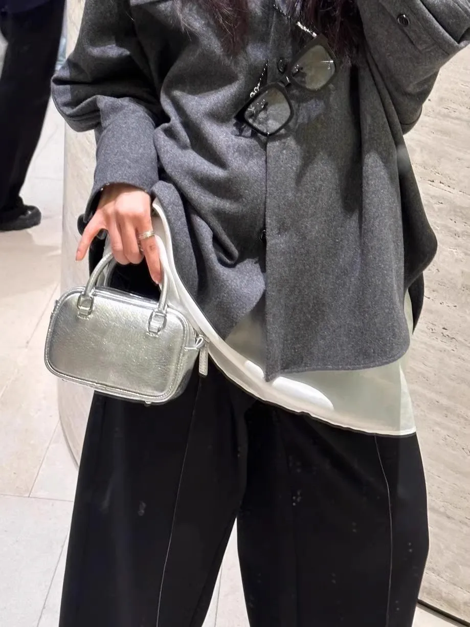 JIAERDI Vintage Gold Mini Bag Wallet Female 2025 Retro Handle Bowling Square Bag For Women Sweet Cool Casual Crossbody Bags Y2k