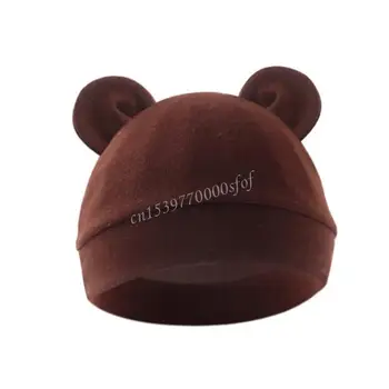 Cappello da ospedale per neonati Comodo berretto fetale per bambine 0-3 mesi Cappelli con cuffia antivento Copricapo alla
