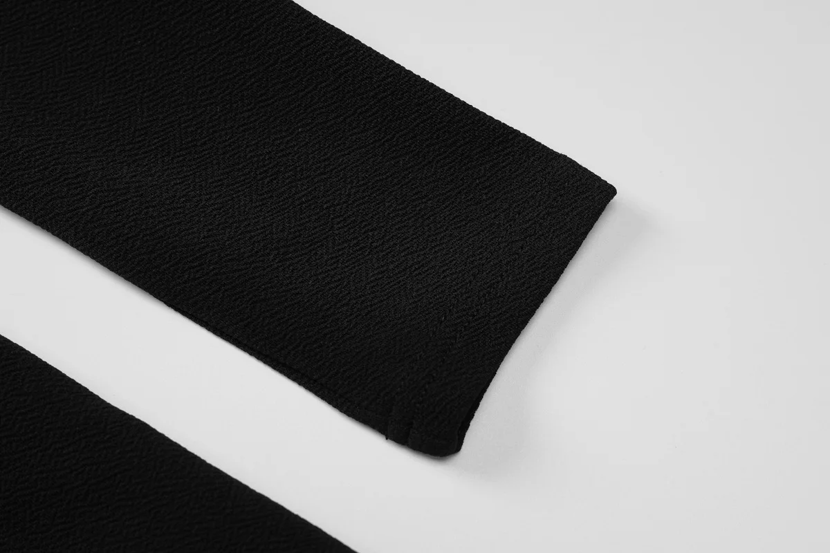 Autumn Fashion Black Mini Dress Female Lace-Up Slim Patchwork High Waist Long Sleeve Sexy Solid Dress Women Bandage Dress