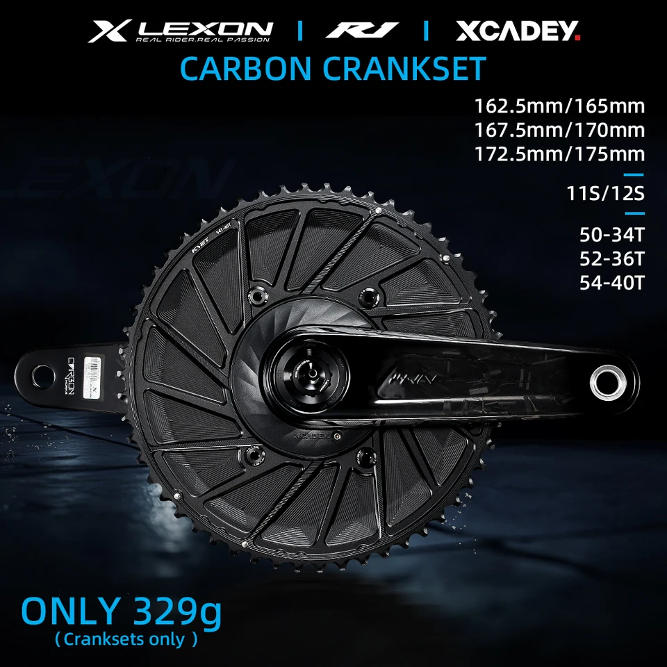 LEXON ロードカーボン クランクセット 超軽量カーボン クランクセット