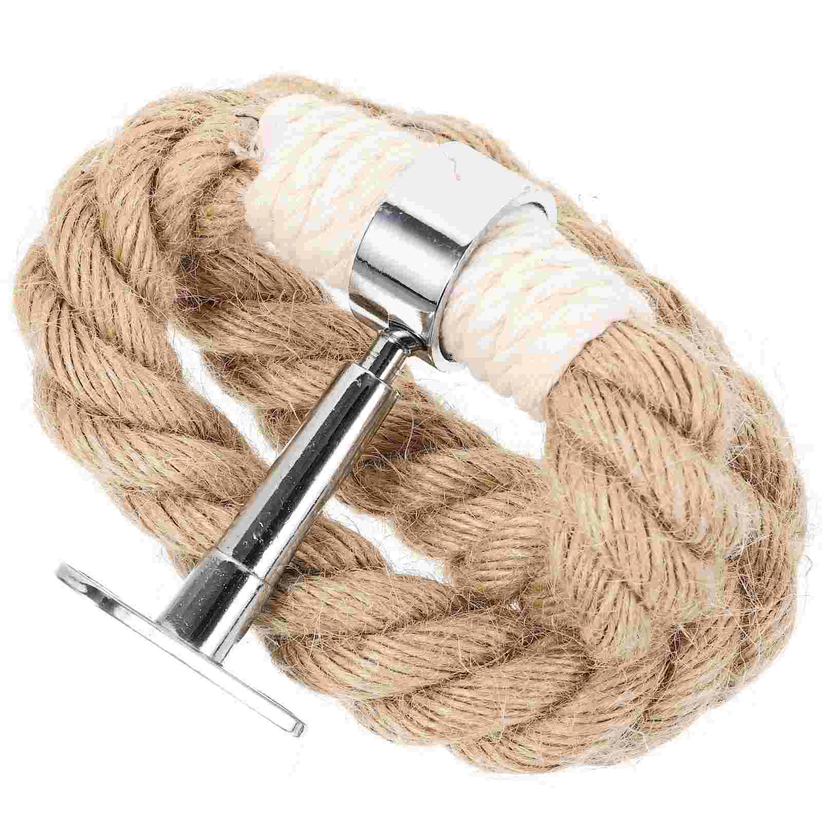 

Wood Towel Hanger Towel Rack Vintage Decor Bathroom Ring Hand Holder for Racks Iron Rope Hook Hanger