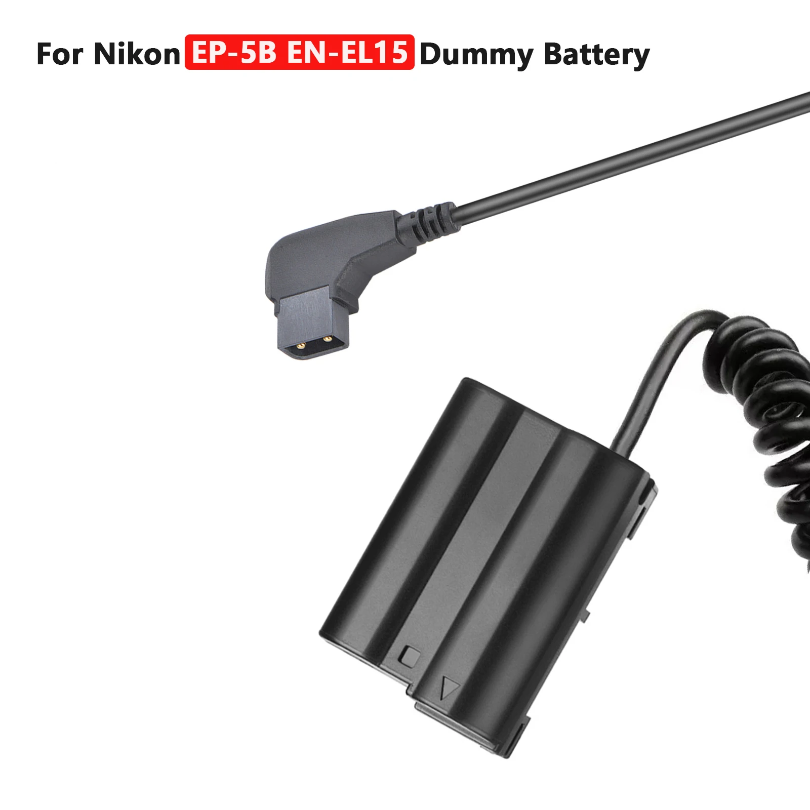 Cavo Adattatore D-Tap A Ep-5B Dc Accoppiatore En-El15 Batteria Fittizia Per Nikon D500 D600 D750 D7100 D7200 D7500 D800 D800E, D850 D810